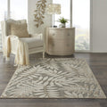 Nourison Aloha Indoor/Outdoor Natural 5'3' X 7'5' Area Rug, Easy Cleaning, Non Shedding, Bed Room, Living Room, Dining Room, B