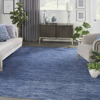Nourison Essentials Indoor/Outdoor Navy Blue 12' X 15' Area-Rug, Easy-Cleaning, Non Shedding, Bed Room, Living Room, Dining Room, Backyard, Deck, Patio (12X15)