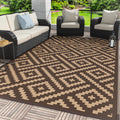 Genimo Outdoor Rug For Patio Clearance, 6'X9' Reversible Plastic Straw Rugs, Lightweight Waterproof Rv Camping Mat For Camper, B