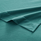 Flannel Sheets Full Warm And Cozy Deep Pocket Breathable All Season Bedding Set With Fitted With Full Elastic & Built In Corner Sheet Straps, Flat And Pillowcases, Full, Teal