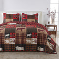 Great Bay Home Rustic Cabin Full/Queen Size Quilt Set With Shams - All-Season, Lightweight, Reversible Bedspread - Lodge-Themed
