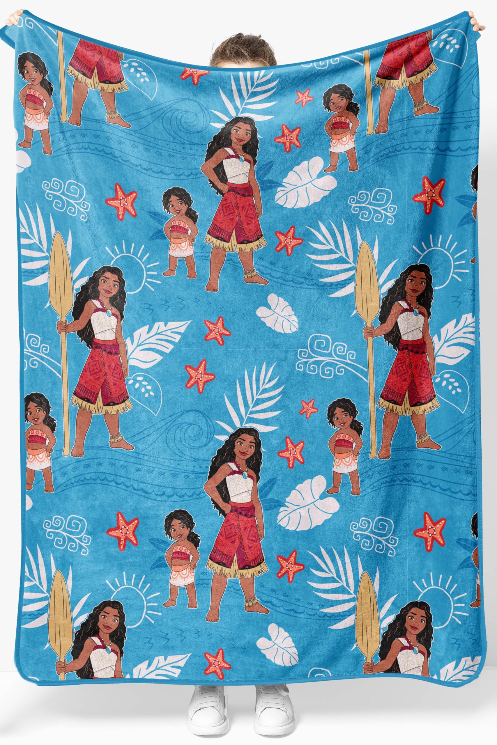 Disney Moana Plush Throw Blanket - Measures 46 X 60 Inches Super Soft Lightweight Fleece Kids Bedding