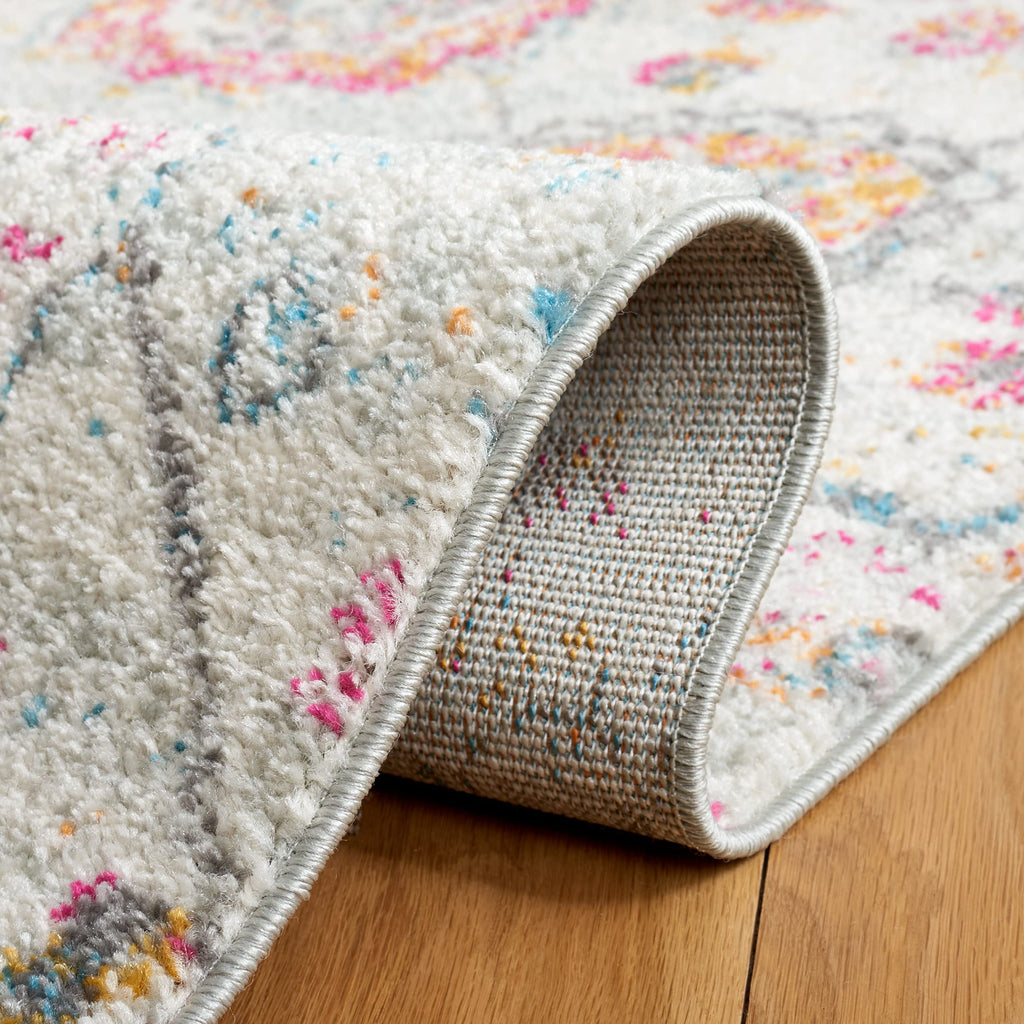 Safavieh Madison Collection 4' X 6' Greygold Mad600F Boho Chic Glam Paisley Non-Shedding Entryway Living Room Foyer Bedroom Acce