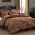 Chezmoi Collection Amelia 9Piece Floral Jacquard Patchwork Comforter Set, California King