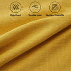 Miulee Pack Of 2 Decorative Throw Pillow Covers Farmhouse Linen Burlap Square Solid Throw Cushion Cover Pillowcase For Sofa Couch 20X20 Inch 50X50 Cm Bright Yellow