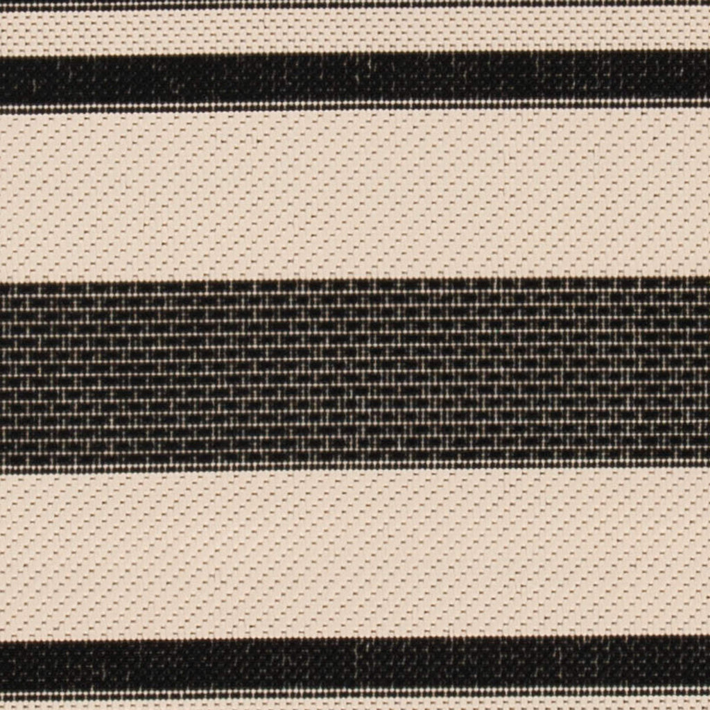 Safavieh Courtyard Collection 2' X 3'7' Black/Bone Cy6062 Stripe Indoor/ Outdoor Patio Backyard Mudroom Accent Rug