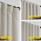 Hpd Half Price Drapes Faux Linen Room Darkening Curtains - 96 Inches Long Luxury Linen Curtains For Bedroom & Living Room (1 Pan