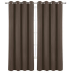 Lemomo Chocolate Brown Thermal Blackout Curtains/52 X 84 Inch/Set Of 2 Panels Room Darkening Curtains For Bedroom