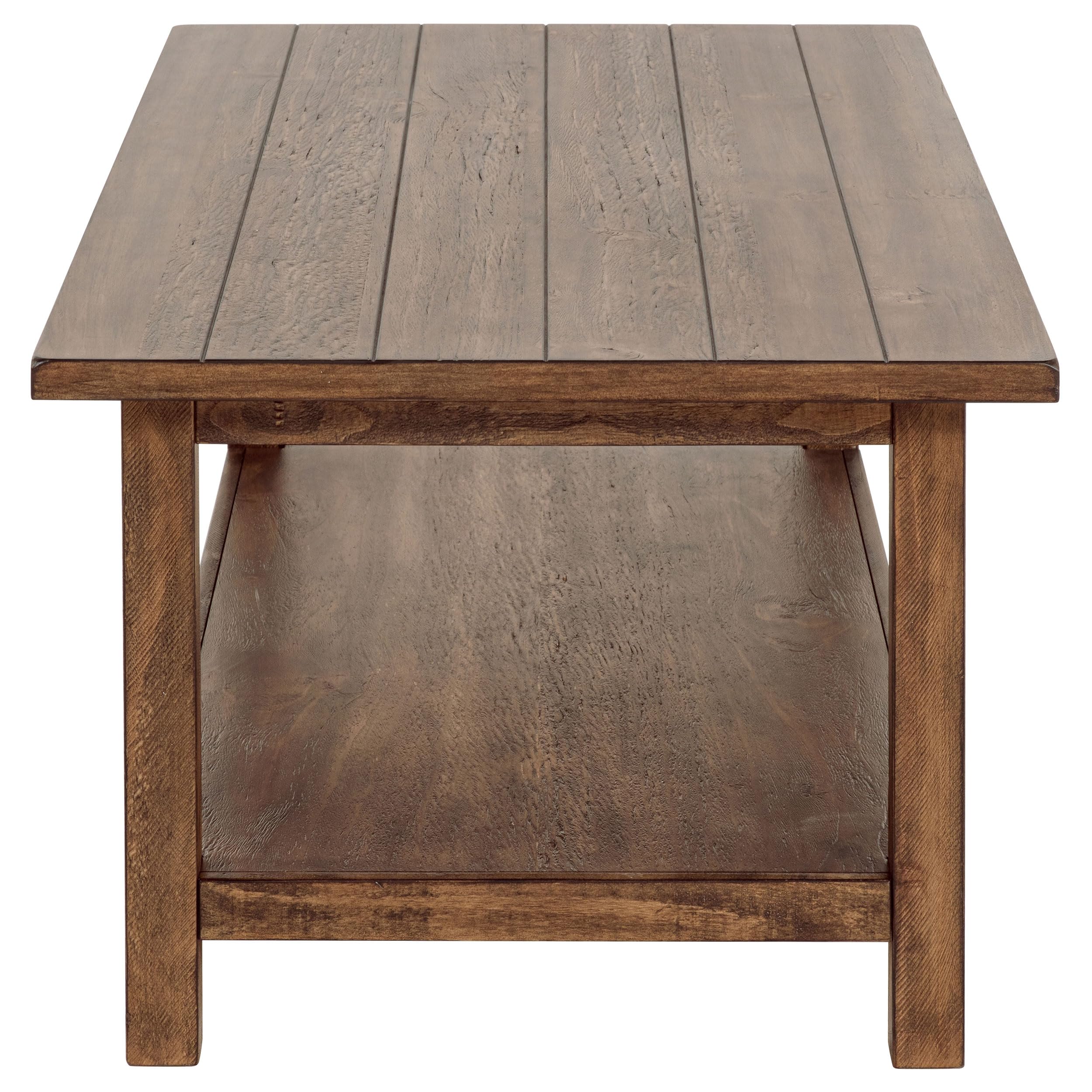 Coaster Home Furnishings Payne Wood Coffee Table with Shelf Distressed Brown