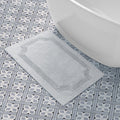 Laura Ashley Reversible Cotton 21 x 34 in. Bath Mat, Light Grey