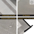 Rurality Outdoor Rugs 6X9 Waterproof For Patios Clearance,Plastic Straw Mats For Backyard,Porch,Deck,Balcony,Reversible,Geometric