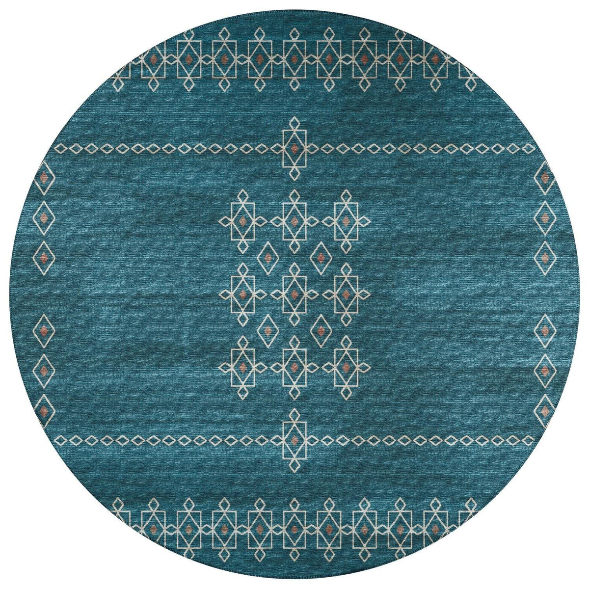 Sedona Sn3 Blue Transitional Rug Round 4' X 4'