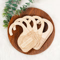 Whitlucks Wooden Baby Closet Dividers - 8-Pack Double-Sided Hangers for Organizing Baby Clothes from Newborn to 24 Months (Infa