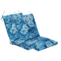 Makimoo Set Of 2 Outdoor Dining Chair Cushions, Patio Seating Cushions, 38X18X4.5 Inch, For Garden Patio Furniture (Blue Monet G