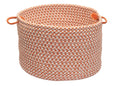 Colonial Mills Outdoor Houndstooth Tweed Utility Basket, 14 By 10Inch, Orange