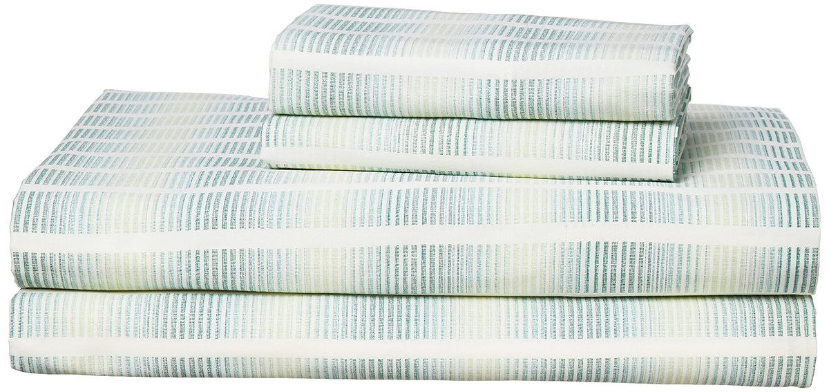 Tommy Bahama - King Sheets, Cotton Percale Bedding Set, Crisp & Cool, Stylish Home Decor (Off The Grid Green, King)