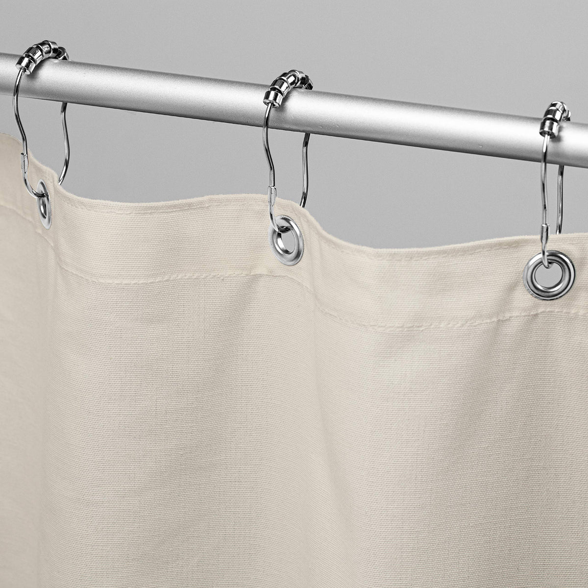 Bean Products Cotton Stall Shower Curtain (Natural), [54' X 74']  All Natural Materials  Works With Tub, Bath And Stall Shower
