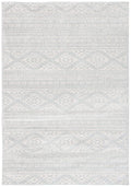 SAFAVIEH Tulum Collection Accent Rug - 2 x 5, Light Grey & Ivory, Moroccan Boho Tribal Design, Non-Shedding & Easy Care, Ideal
