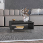 Depot EShop Chiniak Coffee Table 1 Shelf 4 Legs Black