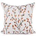 Your Smile Classical Embroidery Jacquard Orange Square Decorative Throw Pillow Case Cushion Cover 18X18 Inch