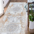 jinchan Area Rug 2x5 Washable Rug Runner Rug Hallway Vintage Distressed Rug Kitchen Taupe Indoor Foldable Thin Rug Traditional F