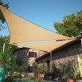 Shademart 20' X 20' X 20' Sand Triangle Sun Shade Sail Upf50 Smtapt16 Canopy Fabric Cloth Screen, Water Air Permeable & Uv Resis