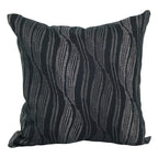 Blazing Needles Square Polyester Jacquard Throw Pillow, 17", Clove Onyx