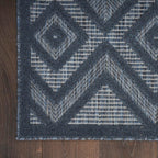Nourison Versatile Indoor/Outdoor Navy Blue 6' X 9' Area Rug, Easy Cleaning, Non Shedding, Bed Room, Living Room, Dining Room, Deck, Backyard, Patio, High Traffic Area (6X9)