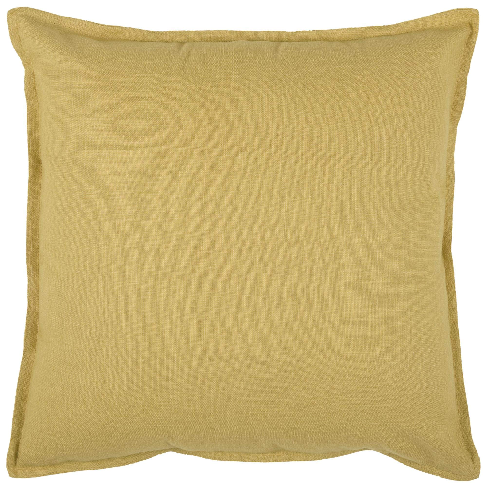 Rizzy Home | T03716 | Poly Fill Decorative Pillow | 20"X20" Yellow/Neutral/Yellow Soild