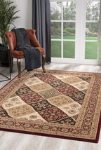 HomeRoots 528822 10 x 13 ft. Red Oriental Washable Non Skid Area Rug