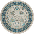 Marbella Mb6 Beige Traditional Rug Round 6' X 6'