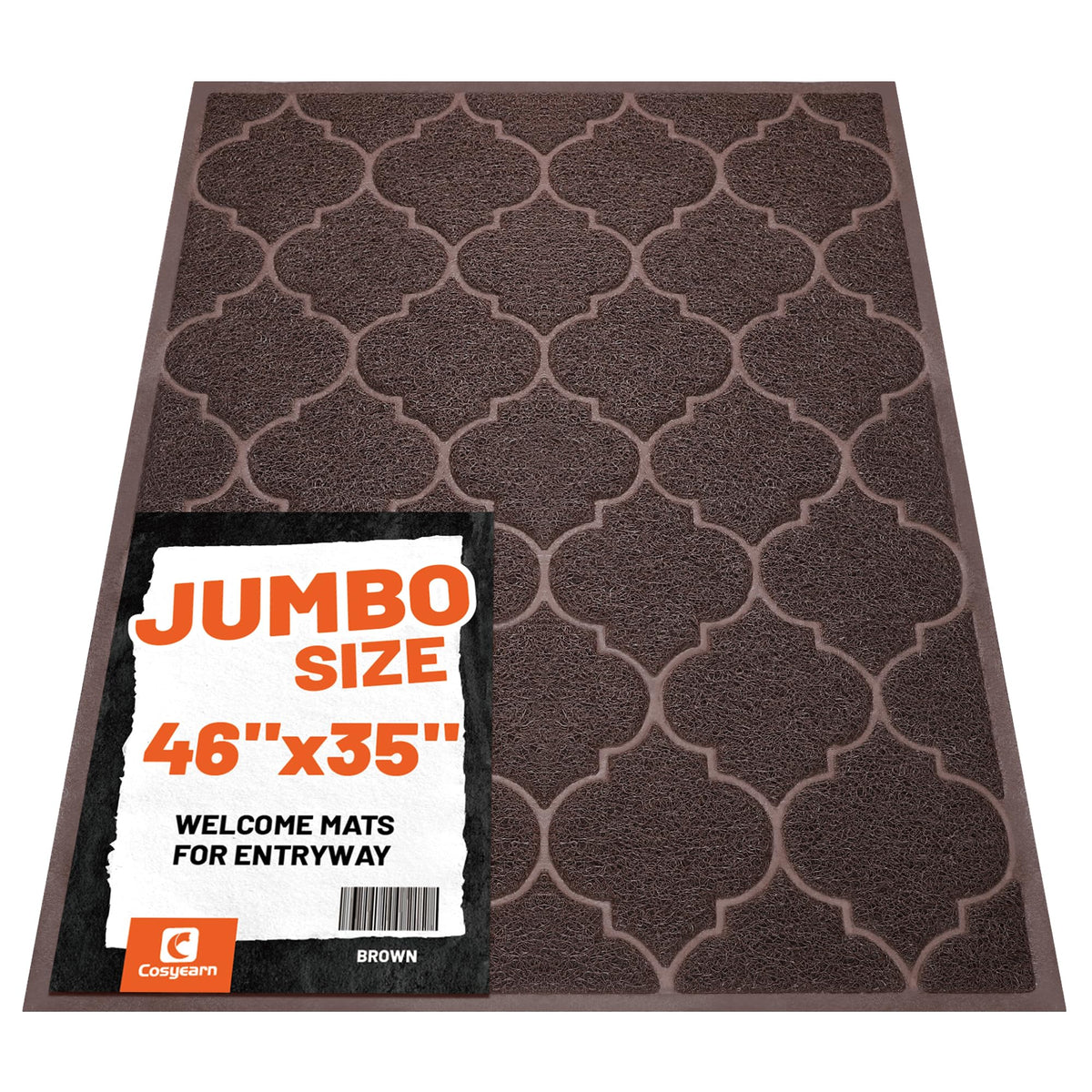 Cosyearn Door Mat, Front Door Mat, 46X35, Welcome Mats For Entryway,Garage,High Traffic Areas, Jumbo Size, Doormat Entrance, Wat