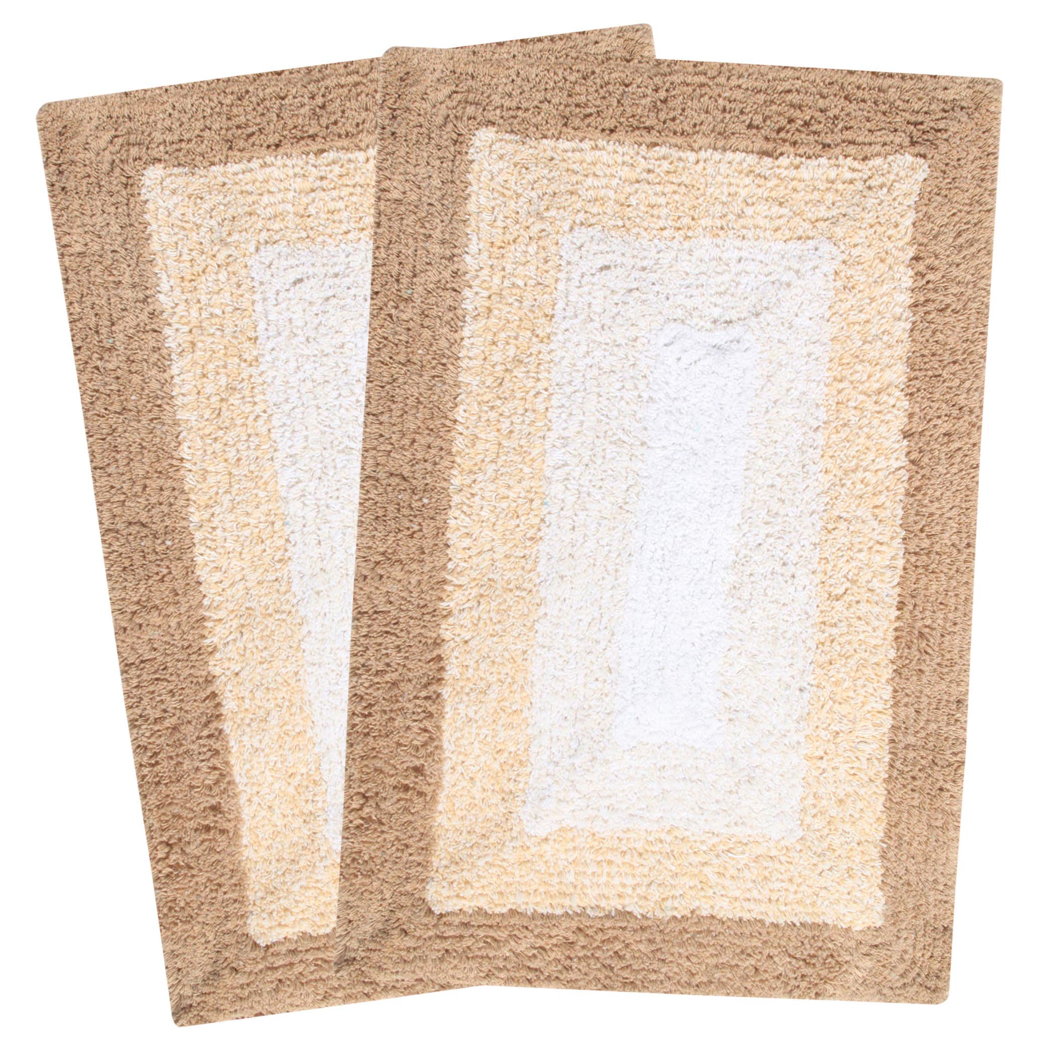 Saral Home Cotton Rectangle AntiSkid Bath Mats | Soft & Super Absorbent Mats for Shower | Washable, NonSlip & QuickDrying Mat