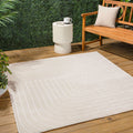 JONATHAN Y SCN101A-6SQ Odense High-Low Minimalist Angle Geometric Ivory/Cream 6 Square Indoor/Outdoor Area Rug, Pet Friendly, N