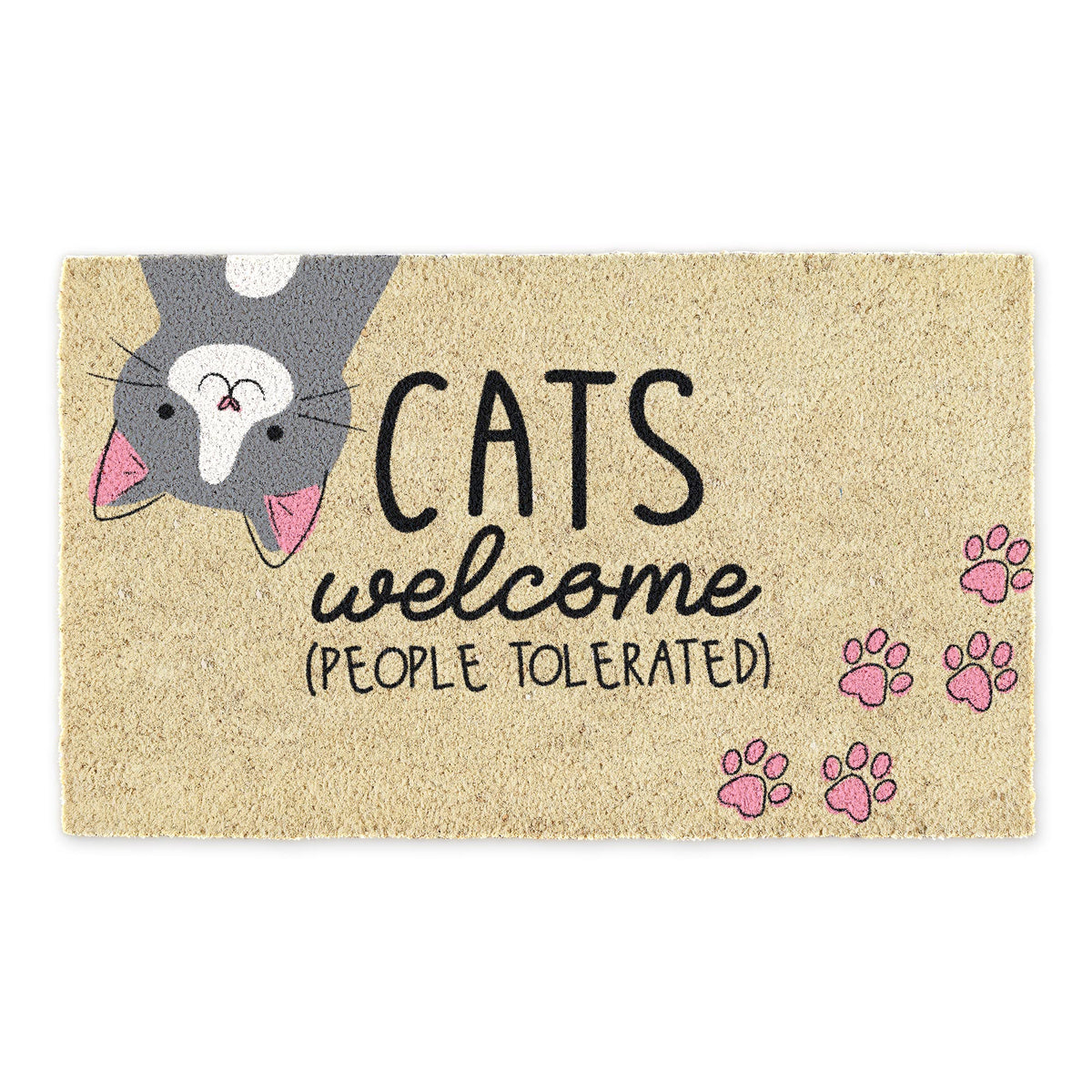 Dii Pet Print Collection Natural Coir Doormat, 17X29, Cats Welcome