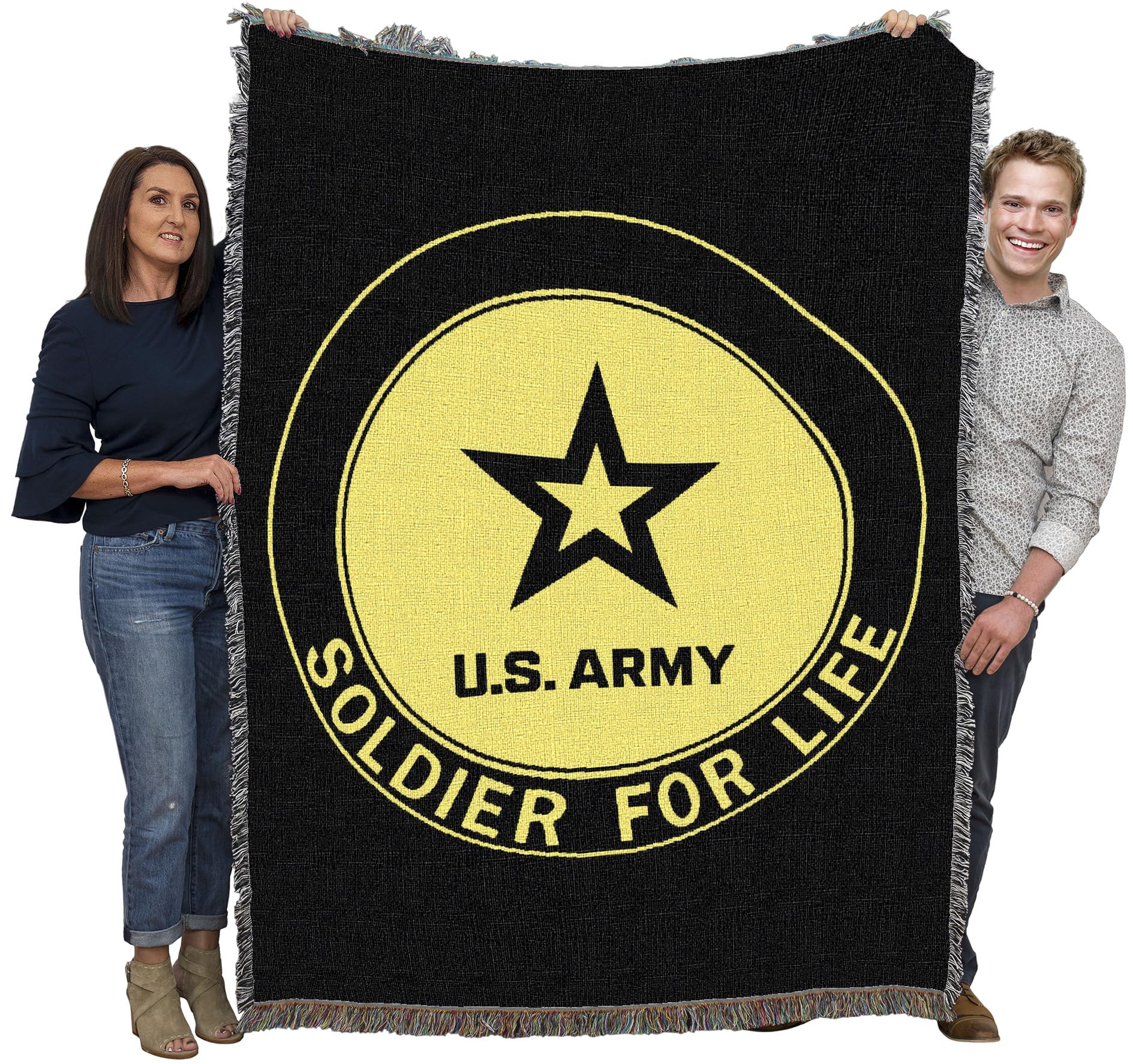 Pure Country Weavers Us Army - Star Logo - Soldier For Life Blanket - Gift Military Tapestry Throw Woven From Cotton - Made In T