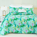 Evenhug Cotton Quilt Set Queen Floral Reversible Bedspread Set Soft Brushed Bed Cover Lightweight Floral Quilted Bedding Set 1 Q