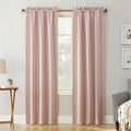 Sun Zero Easton Energy Saving Blackout Rod Pocket Curtain Panel, 40' X 63', Blush Pink