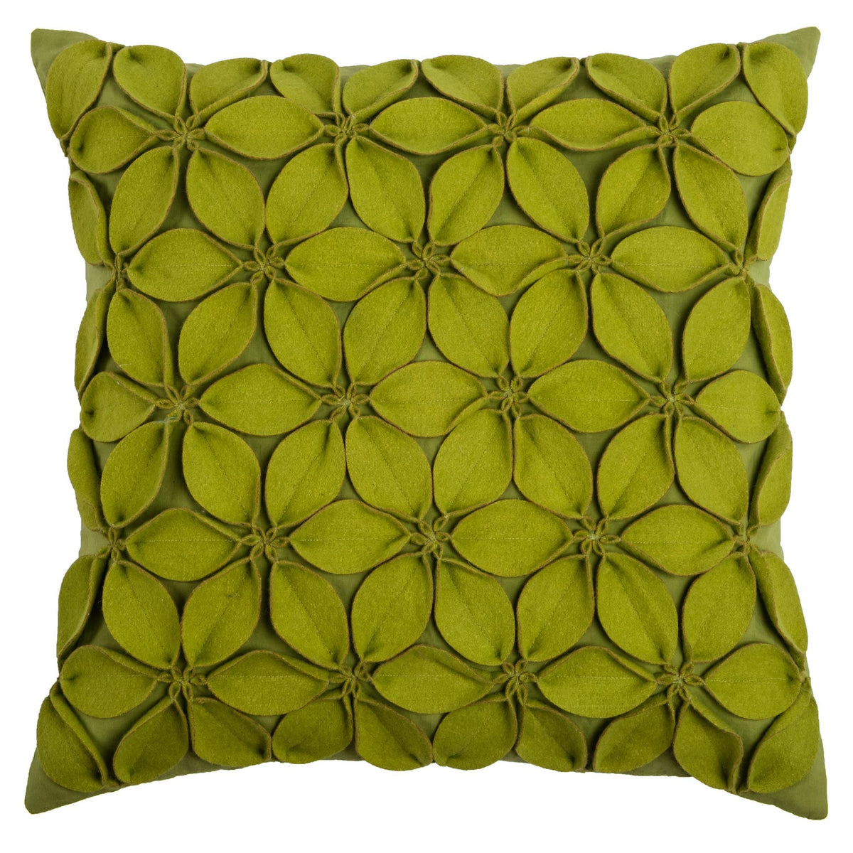 Pillow Cover With Hidden Zipper In Lime Green [Set of 2]