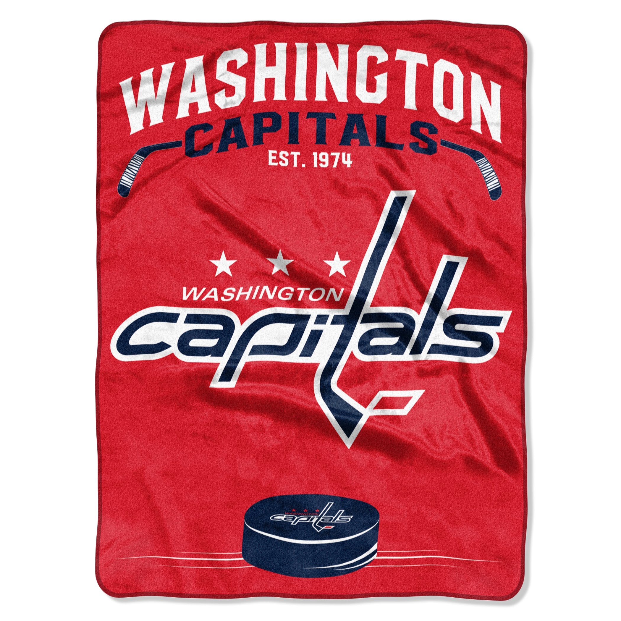Northwest Nhl Washington Capitals Unisex-Adult Raschel Throw Blanket, 60'' X 80'', Inspired