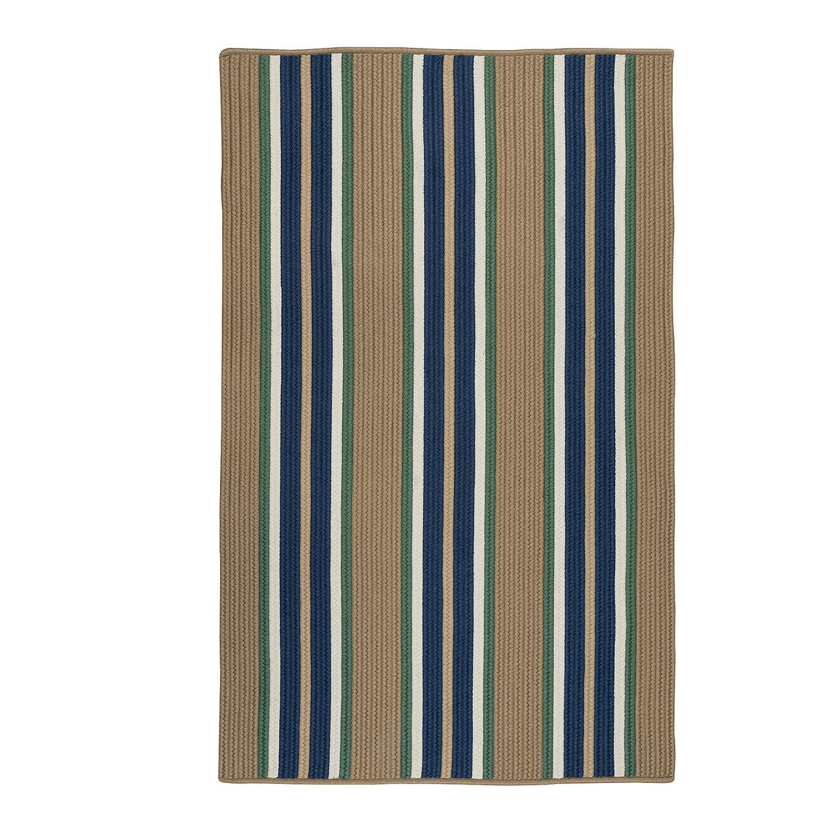 Colonial Mills Mesa Stripe Braided Rug, 5' X 7' , Taupe Isle