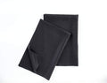 Solino Home Linen Kitchen Towels Set of 2 - Black 17 x 26 Inch - 100% Pure Linen Kitchen/Tea Towels - Machine Washable and Handc