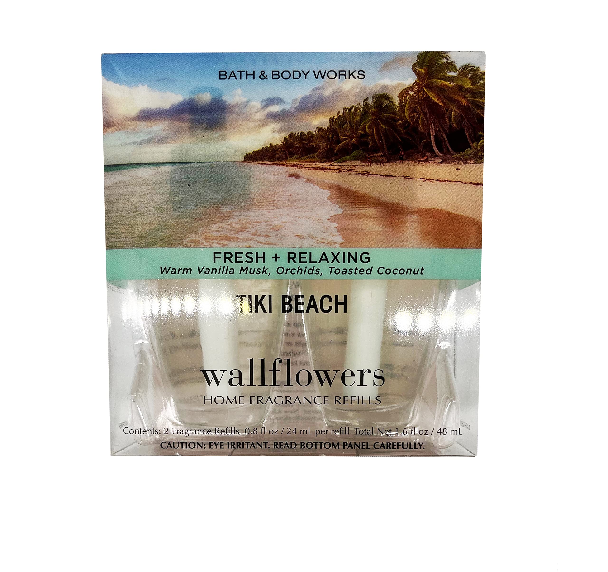 Bath & Body Works Wallflowers Home Fragrance Refill Bulbs 2 Pack Tiki Beach