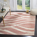 SAFAVIEH Adirondack Collection Area Rug - 51 x 76, Rose & Cream, Modern Wave Distressed Design, Non-Shedding & Easy Care, Idea