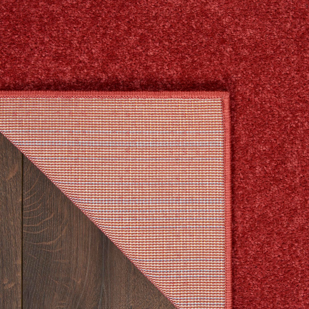 Nourison Essentials Solid Indoor/Outdoor Brick Red 2'2' X 16 Area Rug, Easy Cleaning, Non Shedding, Bed Room, Living Room, Dining Room, Deck, Patio, Backyard (2X16)
