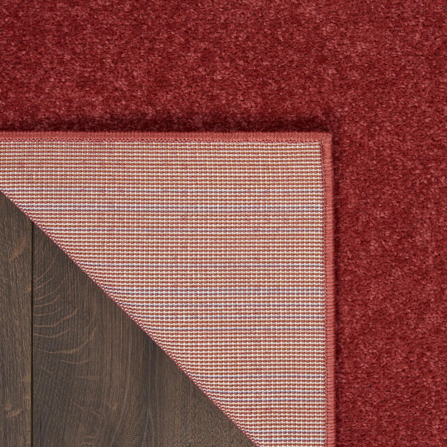 Nourison Essentials Solid Indoor/Outdoor Brick Red 2'2' X 20 Area Rug, Easy Cleaning, Non Shedding, Bed Room, Living Room, Dining Room, Deck, Patio, Backyard (2X20)