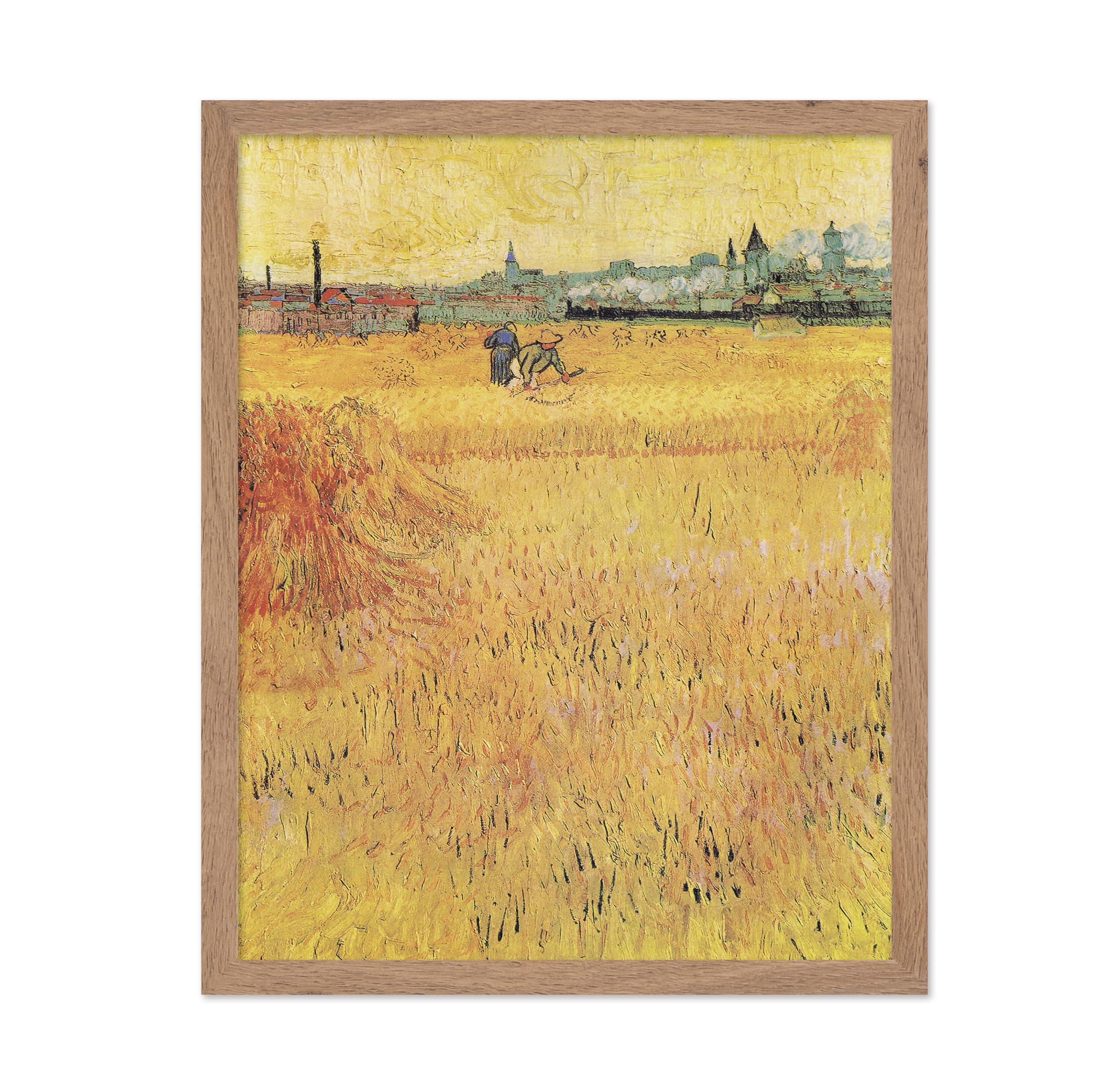 Poster Master Vintage Van Gogh Poster - Retro Impressionism Print - Gift for Artist, Painter - Arles View from the Wheat Fields,