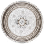Alisveristime Traditional Turkish Bath Hammam Bowl With Authentic Motifs (440Gr (15.50 Oz) Made Of Zinc (7.87-Inch Diameter) (Si