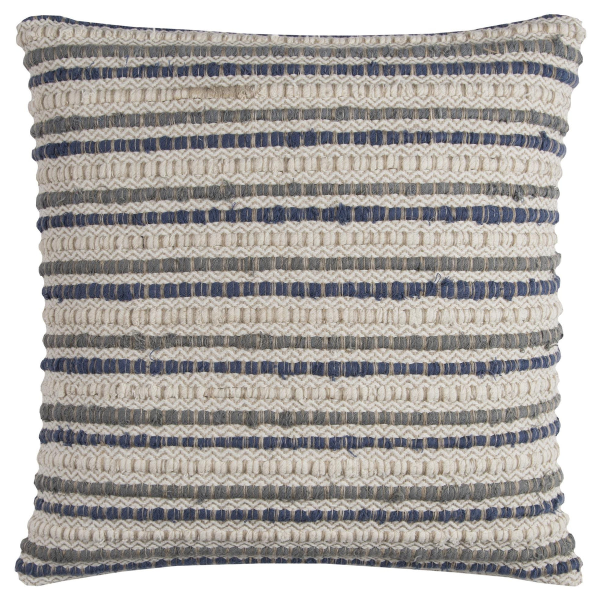 Rizzy Home | T11561 | 20&quot;x20&quot; Blue/White/Gray Decorative Pillow | Cover Only