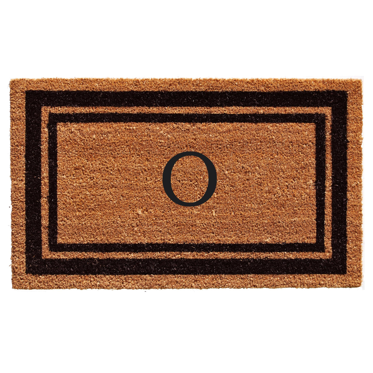 Calloway Mills 152961830O Black Border 18' X 30' Monogram Doormat, (Letter O)